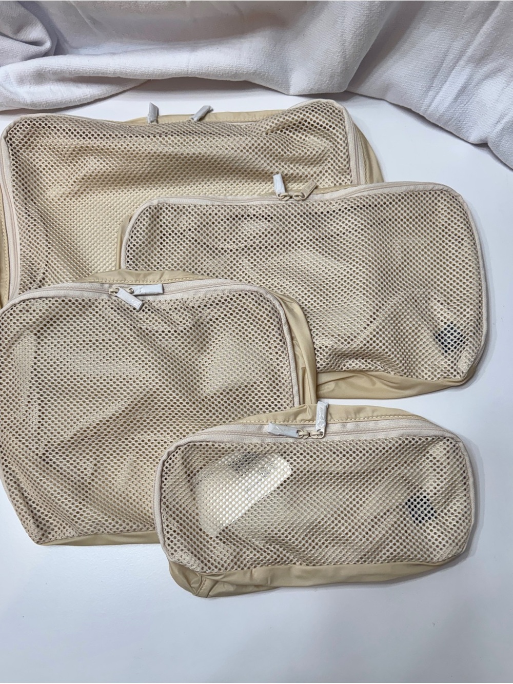 Away Beige Mesh Packing Cube Set (4-Piece)